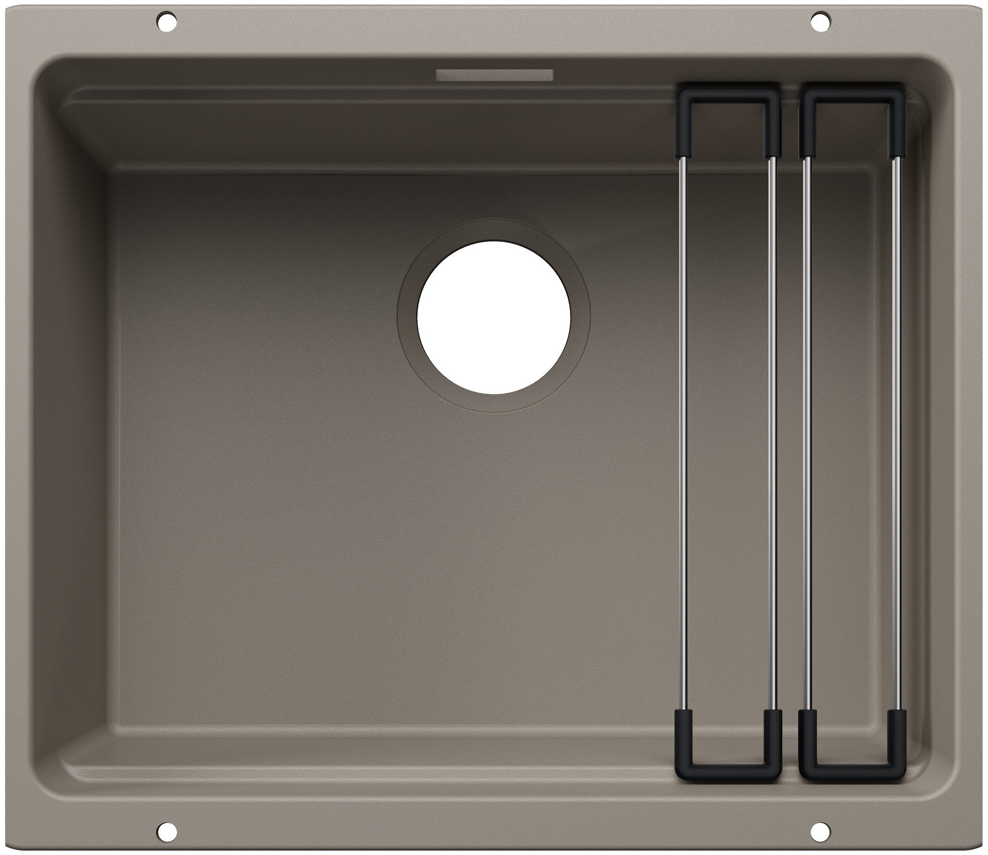 Chiuveta bucatarie Subline 500, 527761, sub blat, silgranit trufe 530 x 460 mm, Blanco